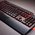 ASUS ROG STRIX Gaming Keyboard With Black Design And Red Backlit Illuminated Keys