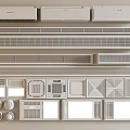 Various Air Conditioner Air Vents With Modern Grille Designs And Different Shapes