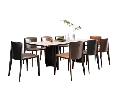 Modern Dining Table and Chair model