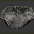 Natural Textured Wood And Stone Decorative Sculpture With Irregular Shape And Holes
