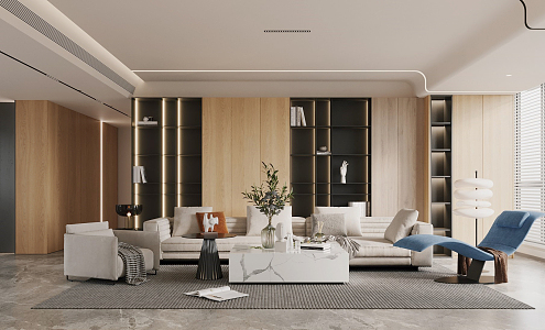 modern living room 3d model