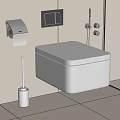 Smart toilet 3d model