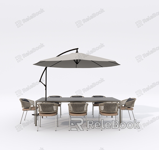 Modern Outdoor Table and Chair Outdoor Leisure Chair Sunshade model