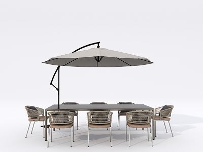 Modern Outdoor Table and Chair Outdoor Leisure Chair Sunshade model