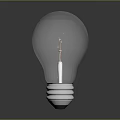 Shiny Glass Light Bulb Reflecting City Buildings And Urban Landscape