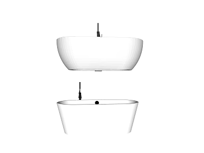 Modern White Bathtub Hanging And Freestanding Design For Contemporary Bathrooms 3d model