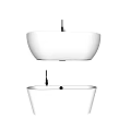 Modern White Bathtub Hanging And Freestanding Design For Contemporary Bathrooms
