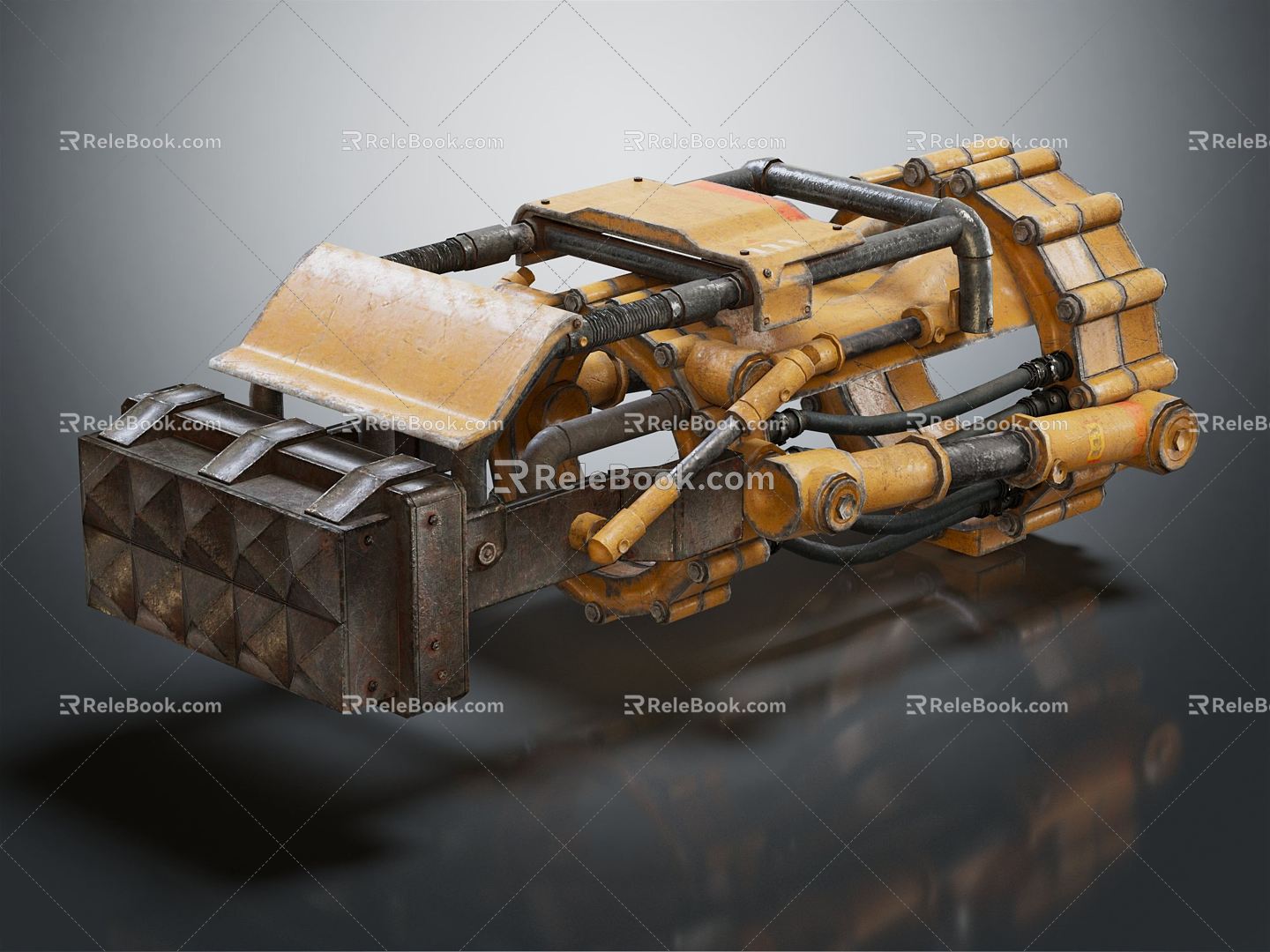 Modern excavator machinery and equipment 3d model