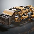 Modern excavator machinery and equipment 3d model