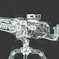 Advanced Tactical Weapon With Tripod Stand Laser Sight And Control Panel