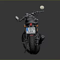 Classic Black Motorcycle With Red Leather Seat And Vintage Body Design Details