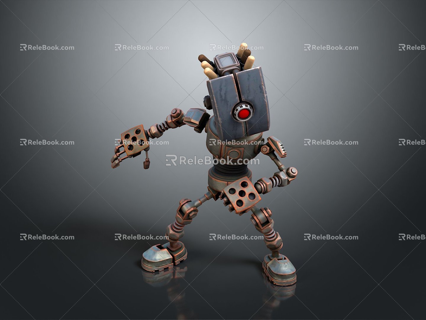 Robot Robot Assistant Small Robot Robot Butler Robot Butler Figure Game Figure 3d model