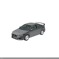 Gray Sports Sedan With Rear Spoiler Alloy Wheels And Front Grille Design