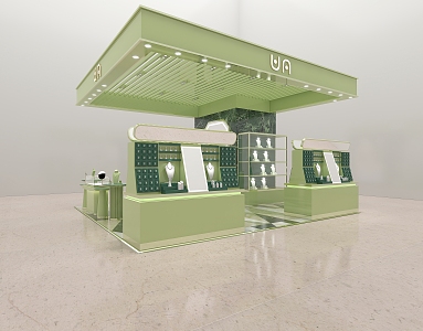 Light Luxury Silver Jewelry Store 3d model