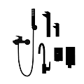 Modern Black Bathroom And Kitchen Faucets With Stylish Contemporary Design