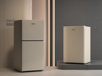 HISENSE Refrigerator Freezer in Gray and Beige for Modern Interior Design 3d model