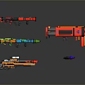 Colorful Toy Weapons Collection Featuring Various Colors And Different Gun Designs