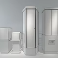 Modern Glass Display Shelves With Lighting For Decorative Sculptures And Logo Base