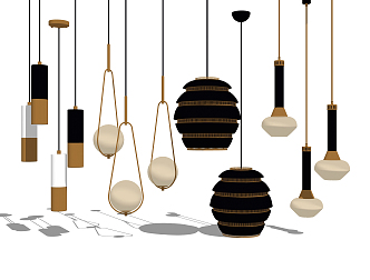 Modern chandelier metal chandelier 3d model