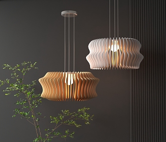 Special-shaped art chandelier 3d model