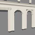 Classical Architectural Storefront Design With Arched Doorways And Decorative Columns