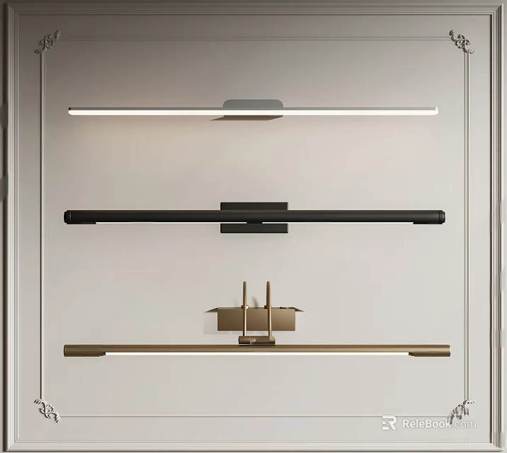 Modern Style Wall Lights with Various Designs and Black Gold White Finishes for Home Interior 3d model 