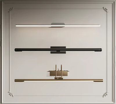 Modern Style Wall Lights with Various Designs and Black Gold White Finishes for Home Interior 3d model