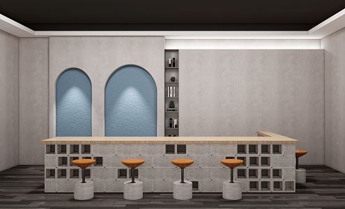 Quiet bar area bar 3d model