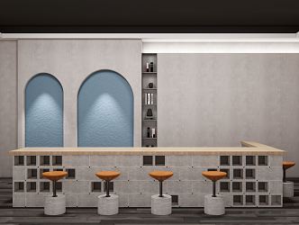 Quiet bar area bar 3d model