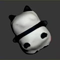 Cute Panda Game And Movie Character With Round Face Black Ears And Pink Cheeks