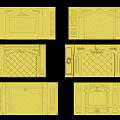 Decorative Background Wall Design With Various Ornate Patterns And Different Styles 3d model