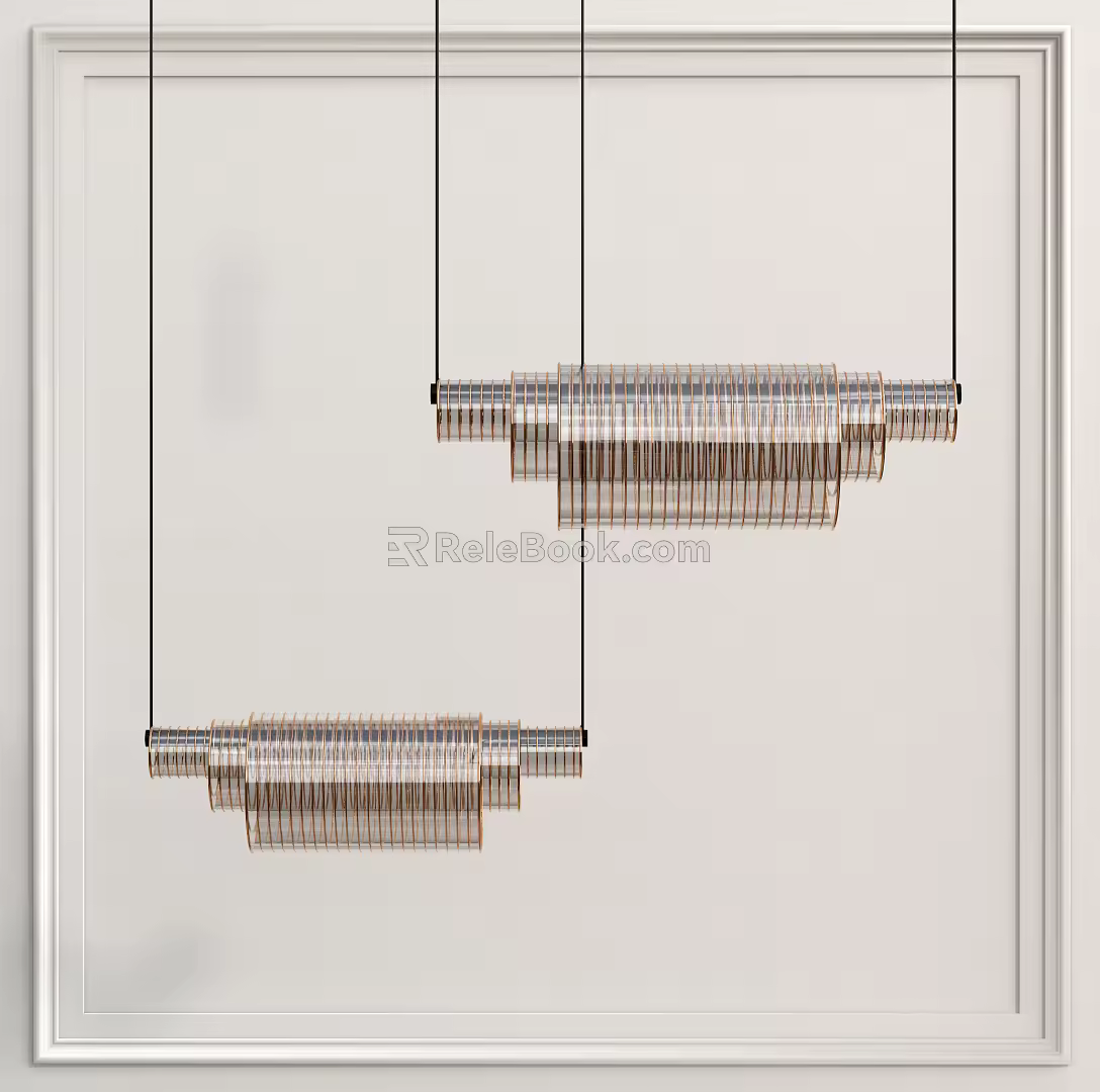 Modern chandelier combination 3d model
