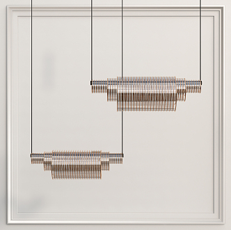 Modern chandelier combination 3d model