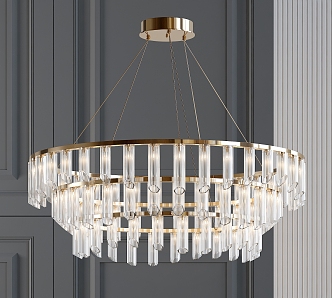 Light Luxury Crystal Chandelier 3d model