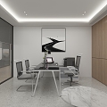 Simple office manager room 3d model