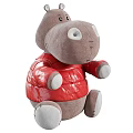 Hippo Stuffed Toys In Red Padded Jackets Display Various Adorable Poses For Kids