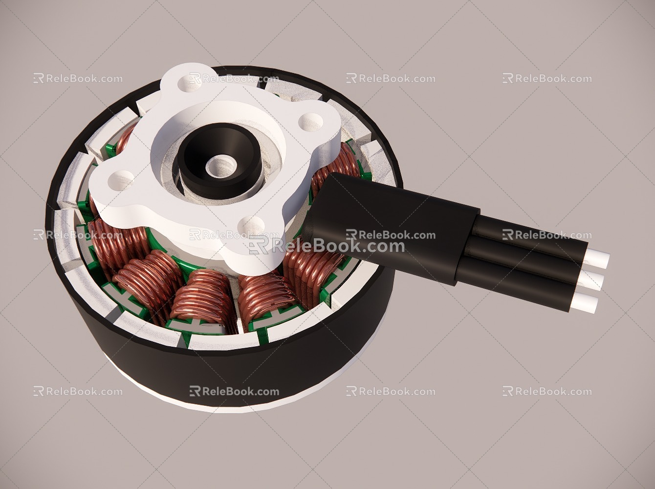 Highly detailed brushless motor 3d model