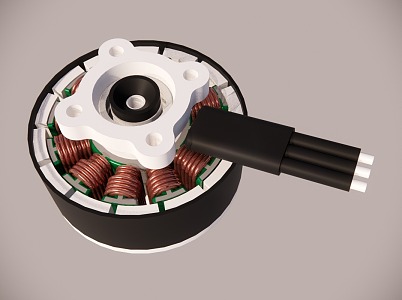 Highly detailed brushless motor 3d model