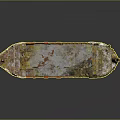 Old Rusty Water Transport Ship With Weathered Metal Hull And Red Blue Sections