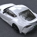 White Sports Car Featuring Modern Sleek Exterior Design Black Wheels And Front LED Headlights