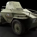 Military Armored Tank In Green With Cross Markings And Cannon