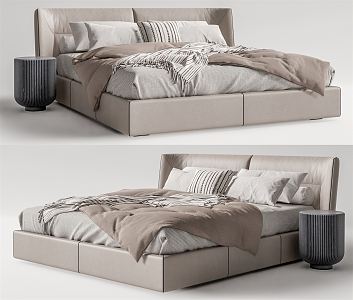 Modern Double Bed 3d model