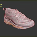 White Sports Sneakers With Mesh Upper And Air Cushion Sole Design