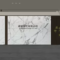 Modern Front Desk Background Wall Simple Background Wall Front Desk Reception Area Background Wall Company Front Desk Background Wall 3d model
