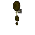 Modern Gold Wall Lamps With Multiple Circular Metal Shades And Crystal Accents