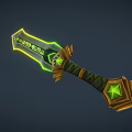 Cartoon Sword Magic Weapon Game Equipment Sword Weapon Cold Weapon Light Weapon Ghost Sword Excalibur Rune Sword Magic Sword 3d model