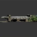 Rustic Wooden Pallet Structure With Green Foliage And Garden Tool On Soil Mat