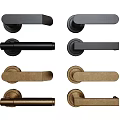 Various Modern Door Handles With Different Colors And Sleek Metallic Designs