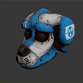 Modern Robot Machine Dog Head 3d model