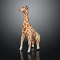 Unique Giraffe Shaped Wooden Stool With Realistic Spots And Sturdy Legs
